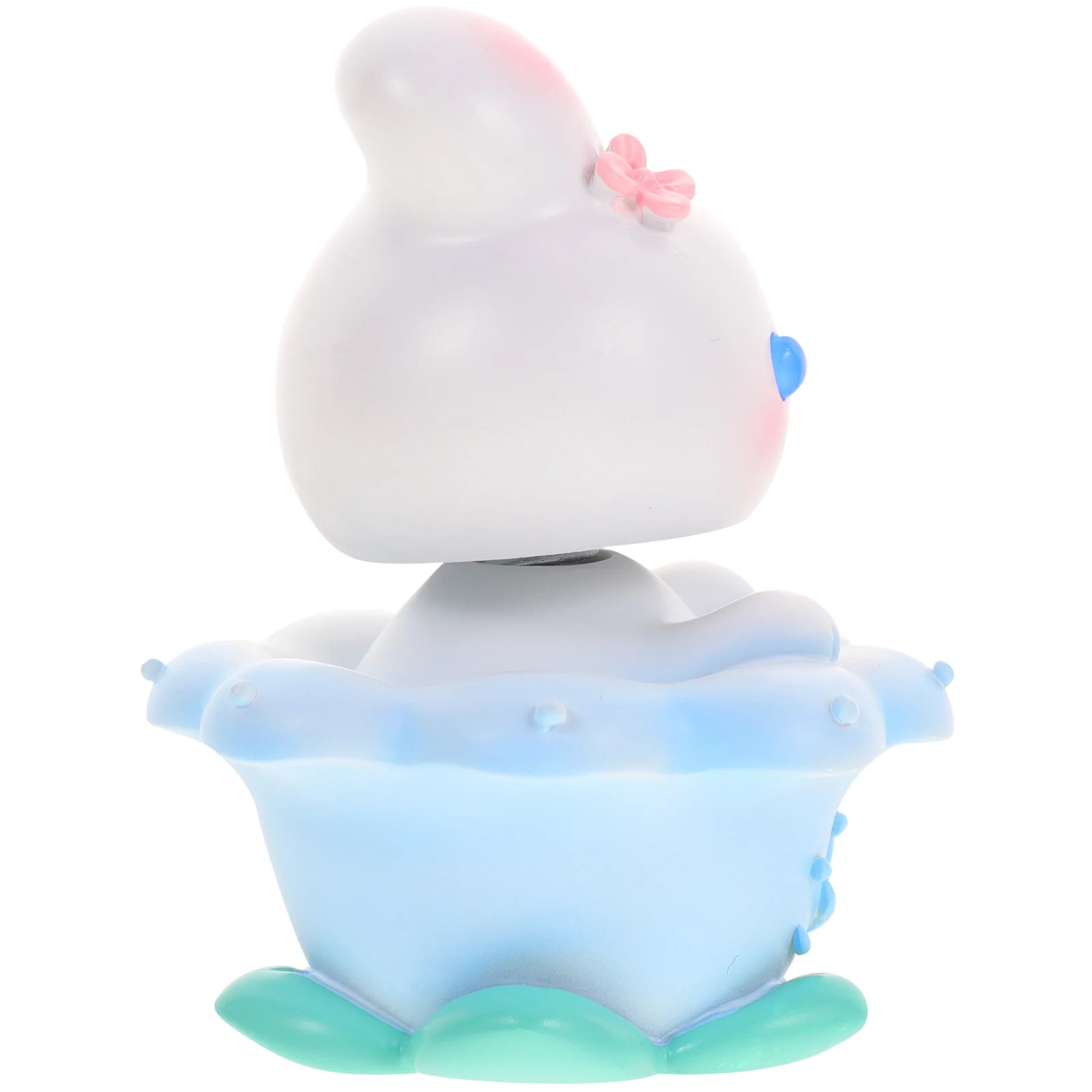 

Rabbit Bunny Figurine Statue Miniature New Year Easter Cake Sculpture Decor Ornament Head Car Shaking Figure Bobblehead
