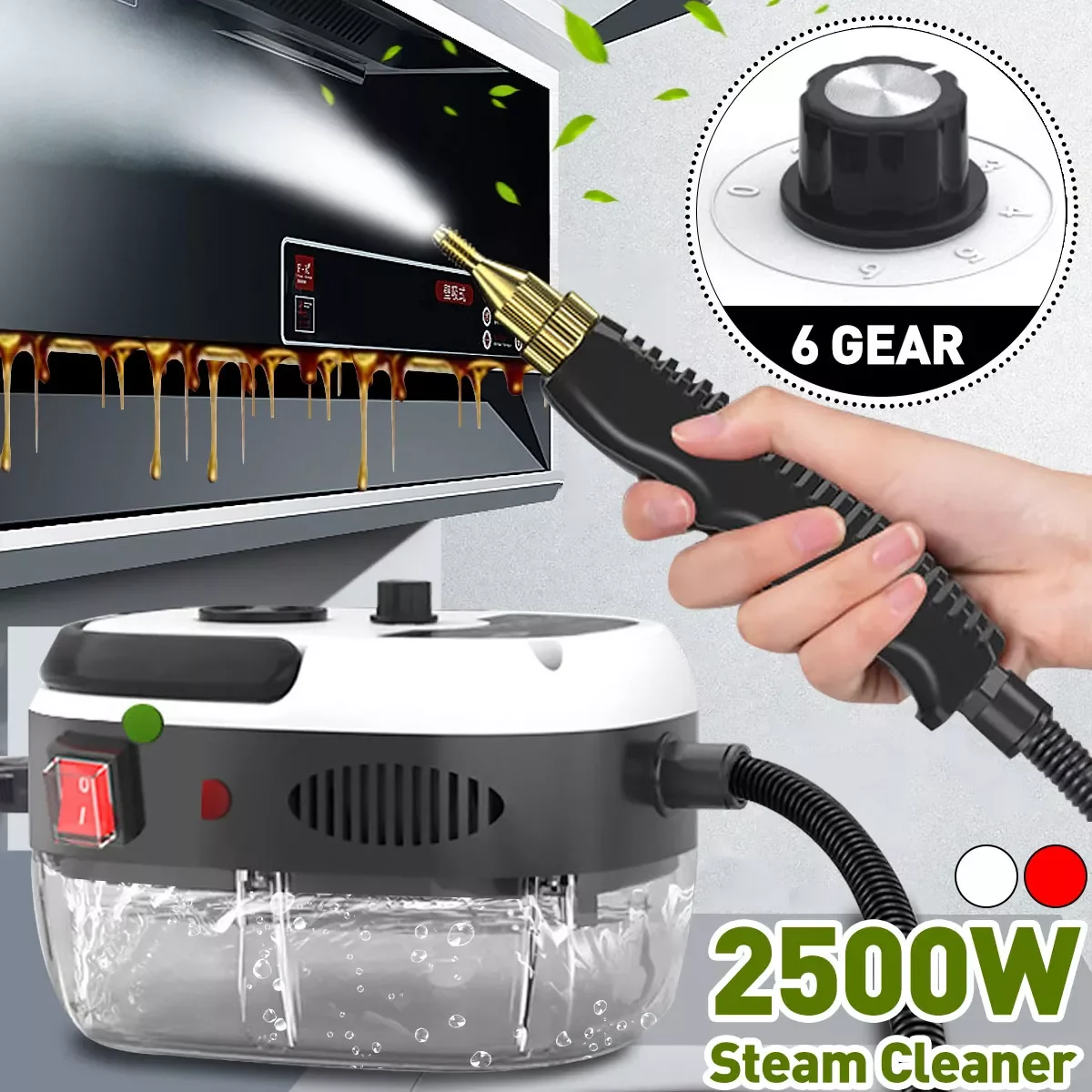 

2500W 220V High Pressure High Temperature Household Steam Cleaners Handhled Air Conditioning Kitchen Hood Car Steaming Cleaner