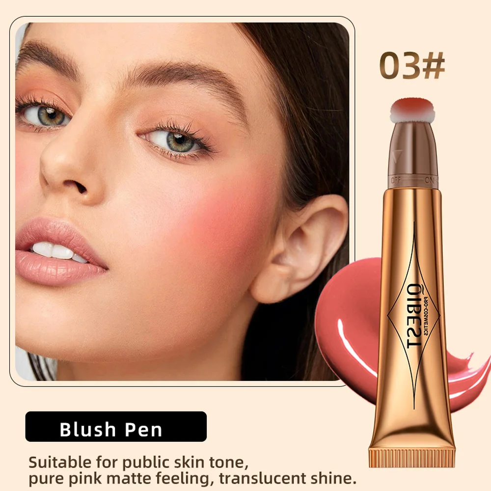 

6 Colors Liquid Face Blusher Eyeshadow Cheeks Makeup with Cushion Applicator Lightweight Soft Maquiagem Smooth Cute Highlight