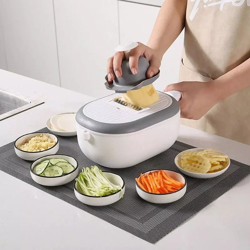 

Multifunctional Drain Basket Vegetable Cutter Wash And Cut Potato Grater Artifact Radish Grater Household Kitchen Tools