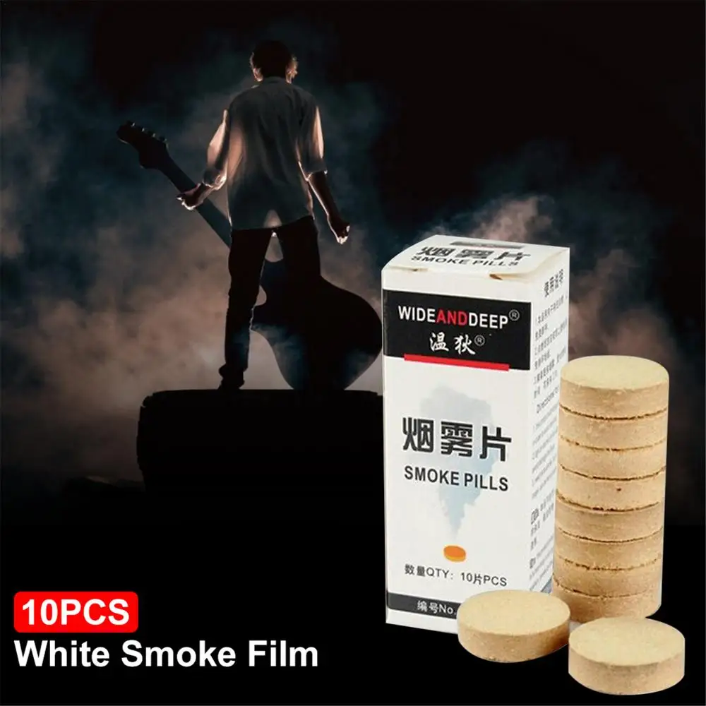 

10Pcs White Smoke Cake Pills Halloween Props Portable Photography Auxiliary Prop Magic Fog Smoking Effect Show Wedding Props