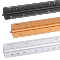 fenrry 1 pc 30cm aluminium metal triangle scale ruler architect engineer technical ruler drafting ruler for architect civil
