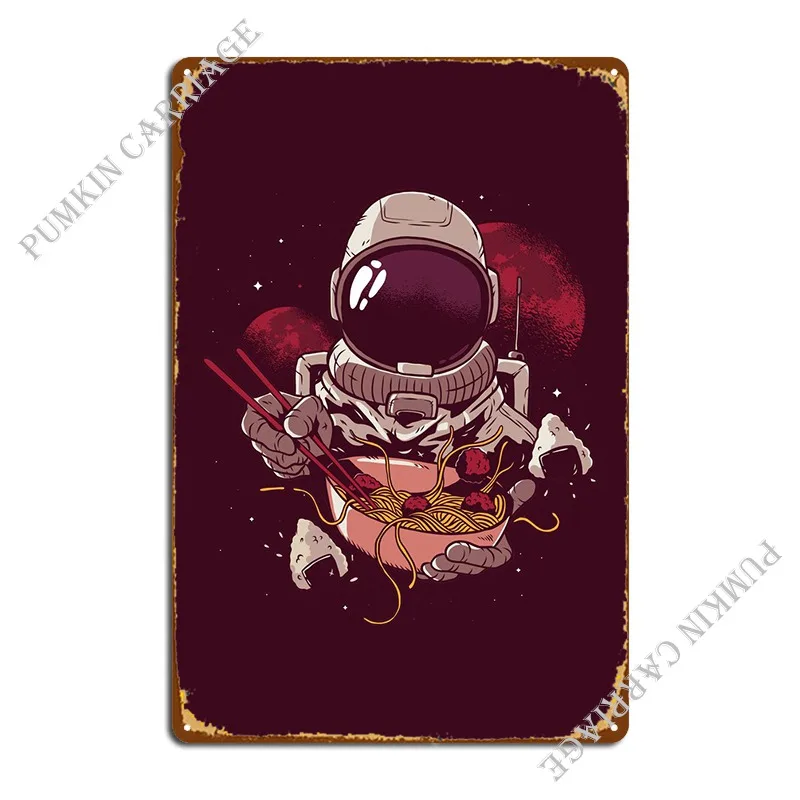 

Рамен астронавт металлический налет украшение для гостиной создание кинотеатра оловянный плакат