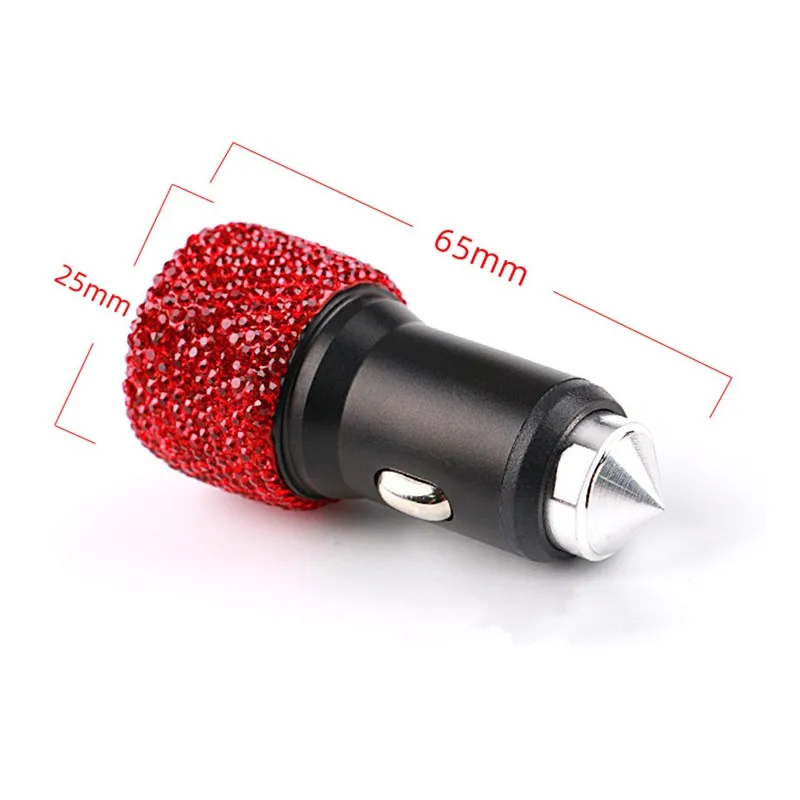 Автомобильное зарядное устройство с двумя USB-портами и кристаллами (art.: 3920bd50d42cf) - 3920bd50d42cf