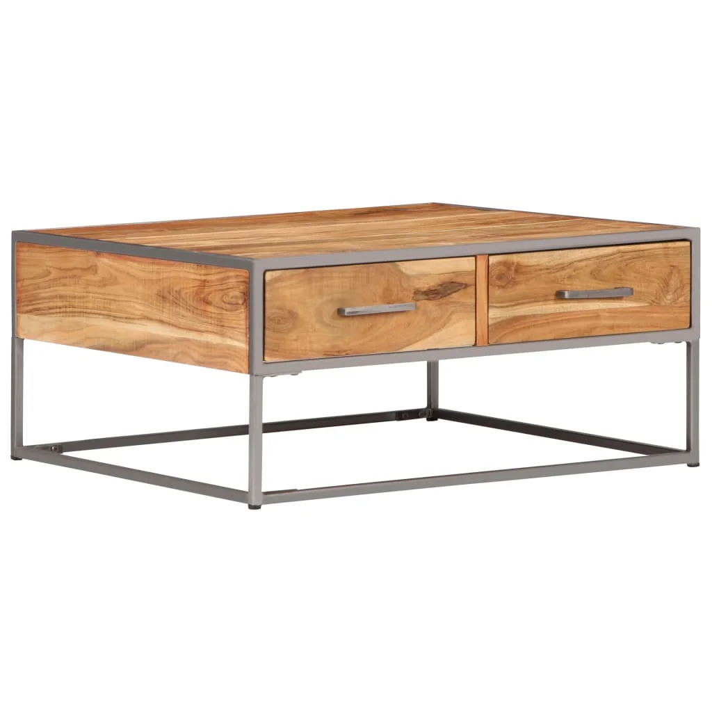 

Coffee Tables Living Room Coffe Table Home Decor 75x75x35 cm Solid Acacia Wood