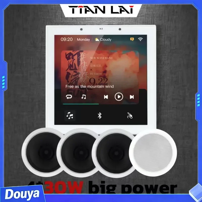 Фото Умные настенные выключатели Tianlai 86W с 4 каналами по 30W для дома, панель управления Zigbee №2