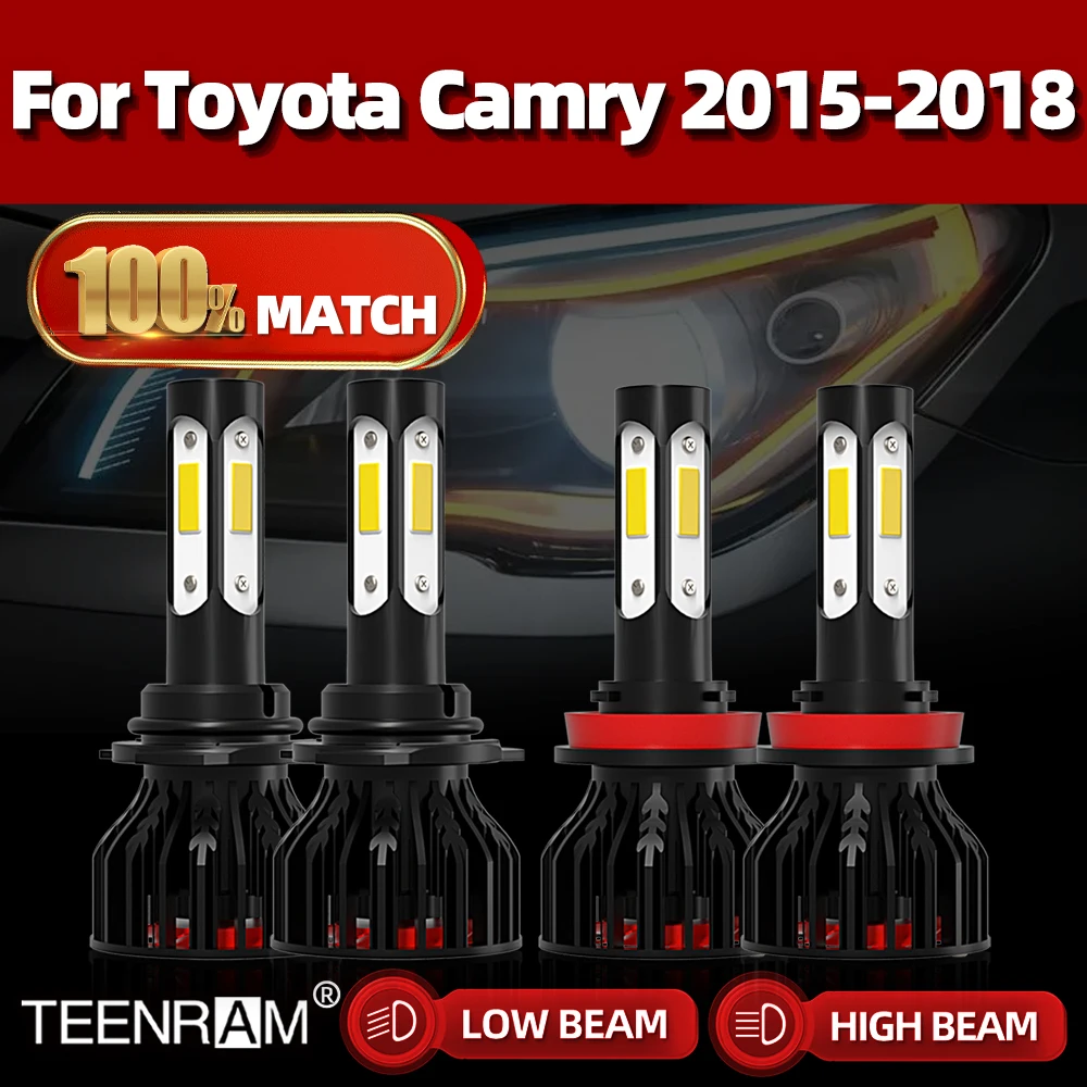 

40000LM 240 Вт 3570 CSP Чип 6000 К Автомобильный светодиодный фары 9005 HB3 H11 Светодиодный светильник дальнего ближнего света для Toyota Camry 2015 2016 2017 2018
