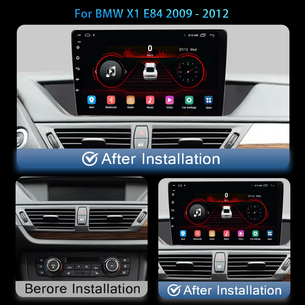 Автомобильный радиоприемник 2 Din Android 13 мультимедийный видеоплеер для BMW X1 E84 2009-2012