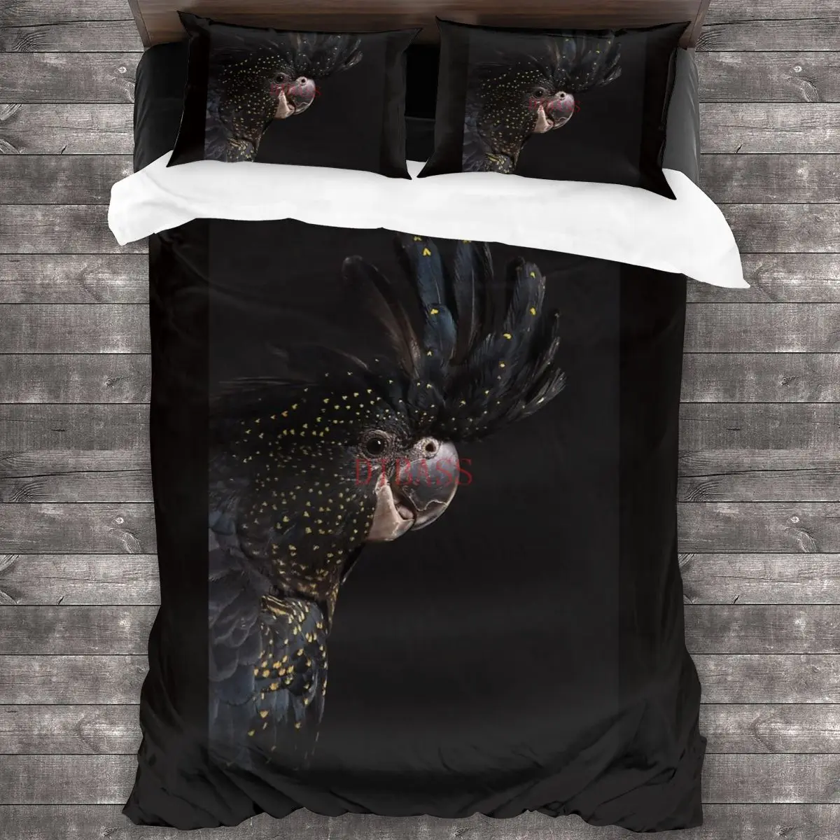 

Red-tailed Black Cockatoo #2 Soft Microfiber Comforter Set with 2 Pillowcase Quilt Cover With Zipper Closure
