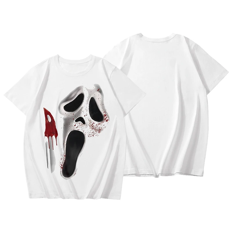 

Scream VI Ghostface 3D Tshirts MEN Horror T-shirts Casual T Shirts Spring and Summer Individualization Spring and Summer Cartoon