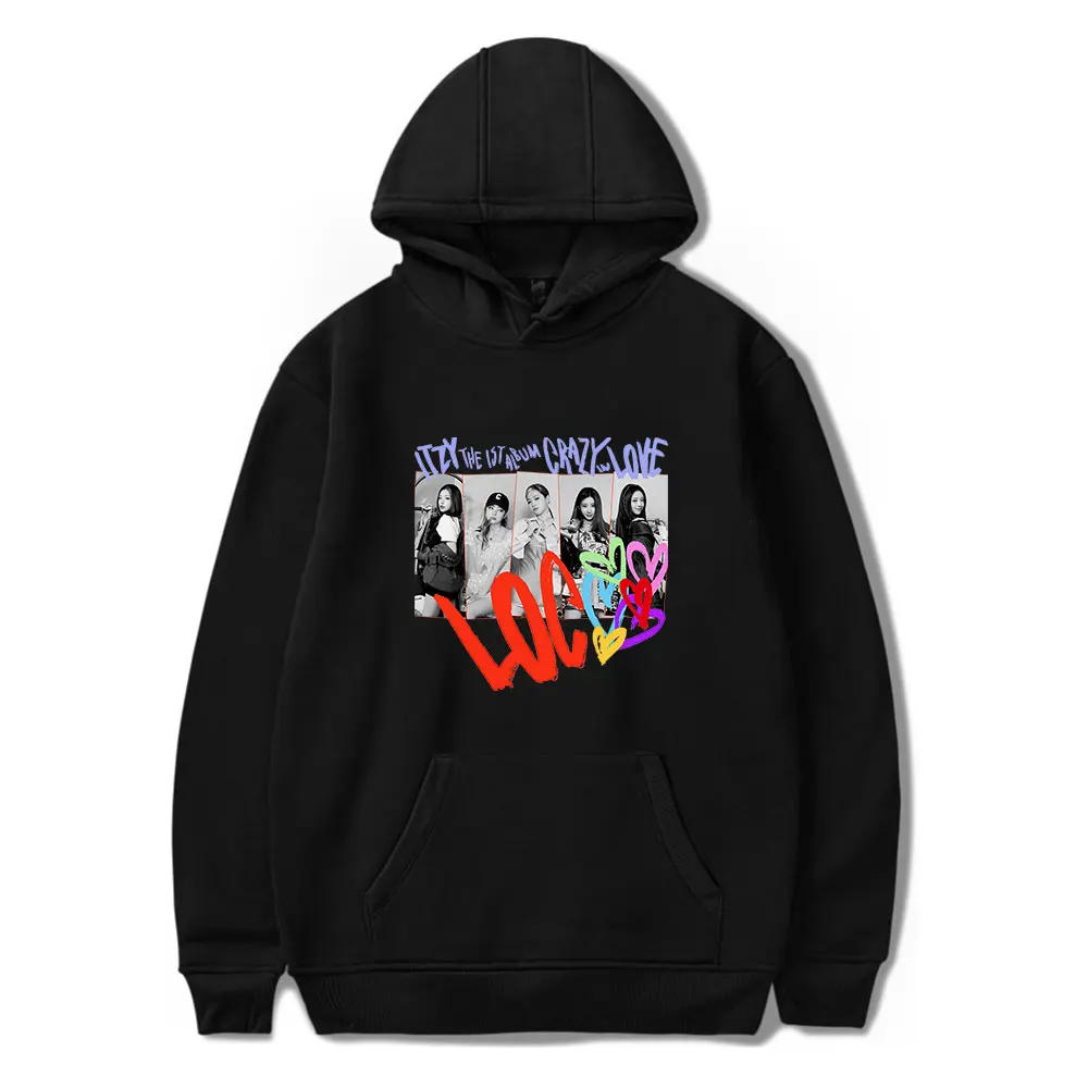 

ITZY Hoodies Unique Pullover New Album Clothes ITZY LOCO Hoodie Harajuku Sweatshirt Men Womens Hoody Kpop Hip Hop Kids Pullover