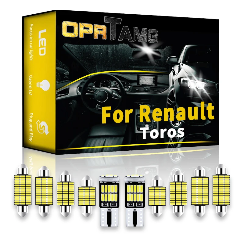 

OPRTAMG для Renault Toros 2004 2005 2006 2007 2008 2009 2010 2011 2012 -2022 T10 W5W C5W Автомобильный интерьер для чтения Автомобильная дверная фара