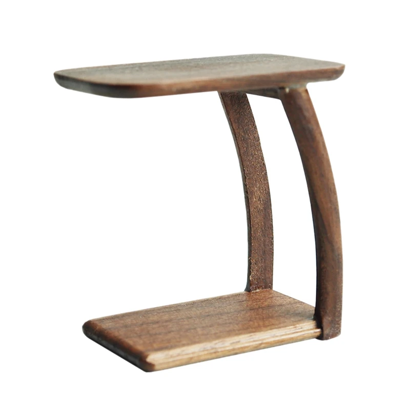 

1/8 1/12 миниатюрная мебель для кукольного домика, миниатюрный ореховый журнальный столик, настольные украшения для кукольного домика, аксесс...