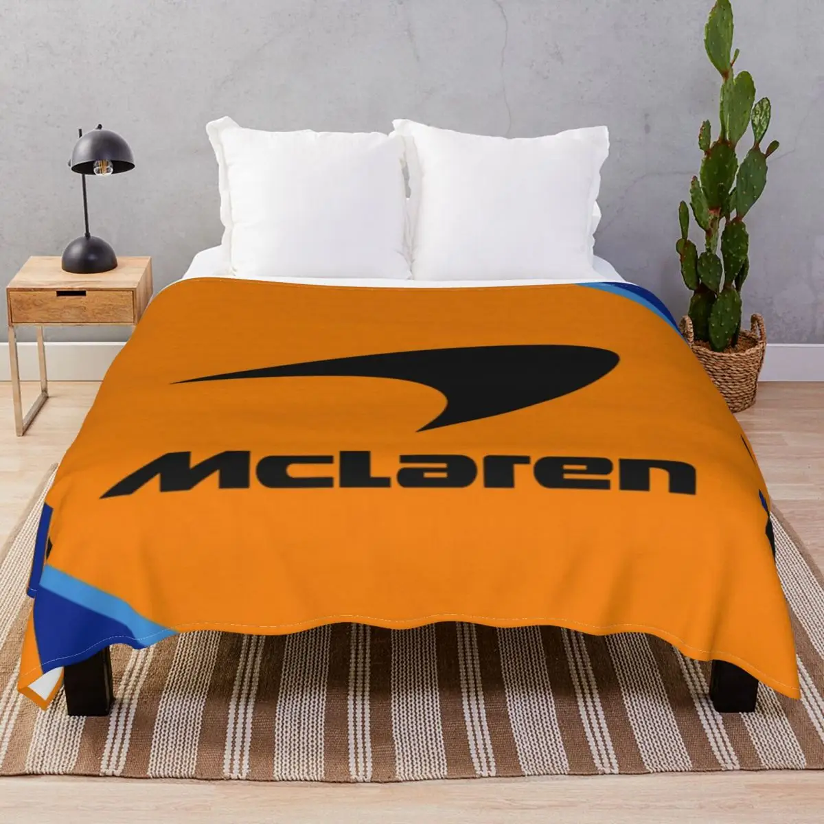 

Коралловое Флисовое одеяло McLaren, супермягкое покрывало с принтом, для постельного белья, дома, кемпинга, офиса