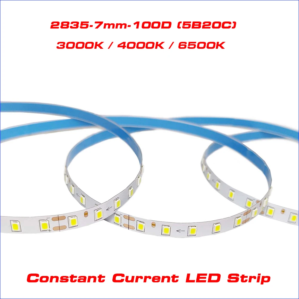 SMD2835 лента 5 метров 7 мм-5 в-20C 20 вт/м 3000 мА яркая постоянного тока одноцветная