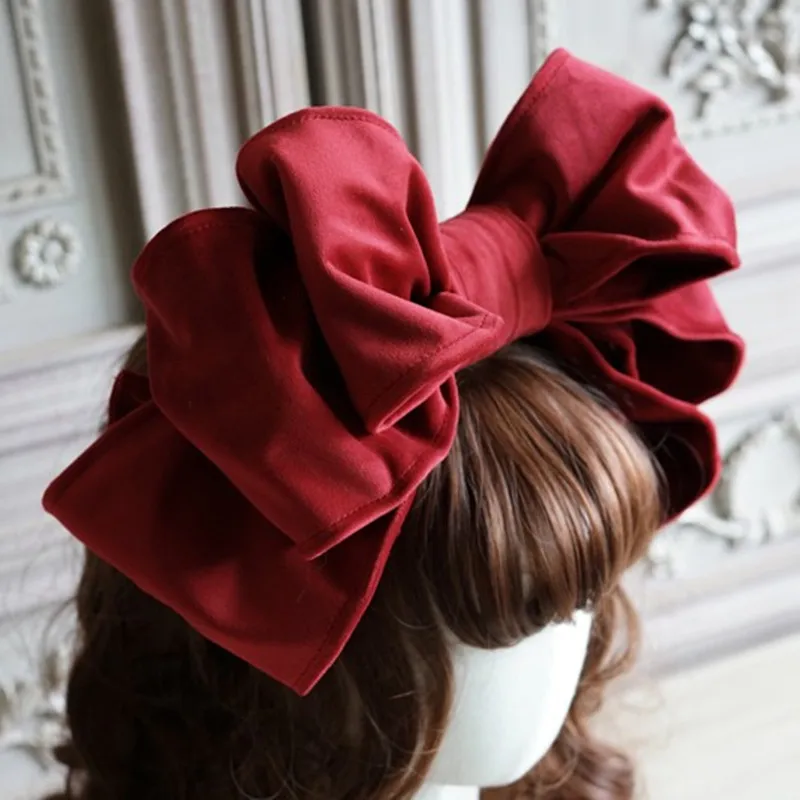 

Original design hand made DIY oversized bow band Lolita hair accessories