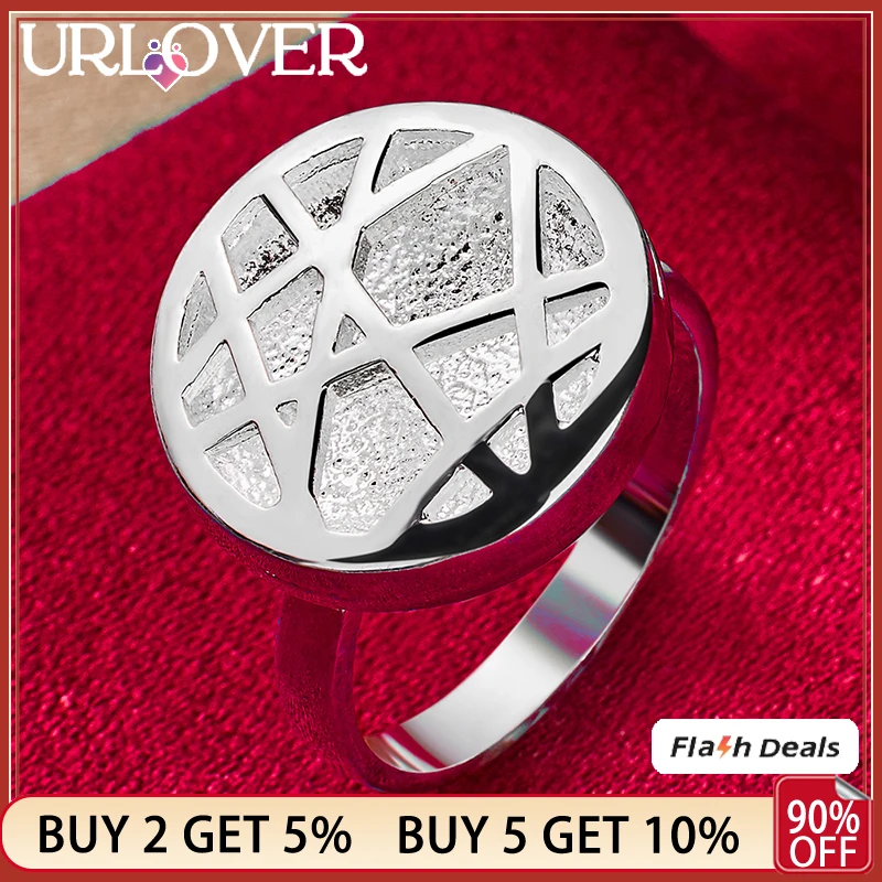 

New Arrivals 925 Stamp Silver Color Unique Button Ring For Women Popular Luxury Jewelry Christmas Party Wedding Accessories Gift