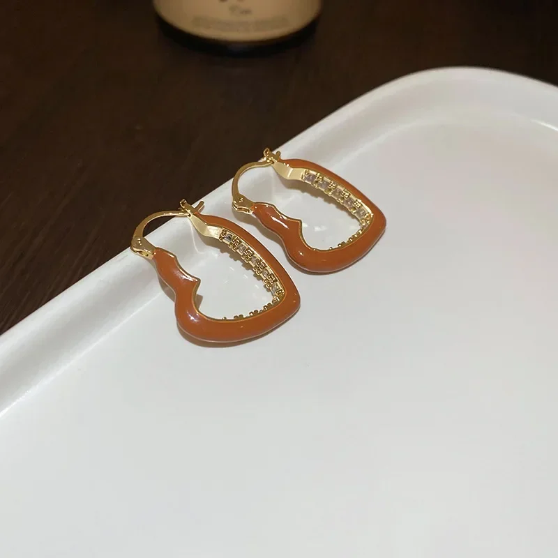 Женские Оранжевые Серьги-кисточки в Корейском стиле