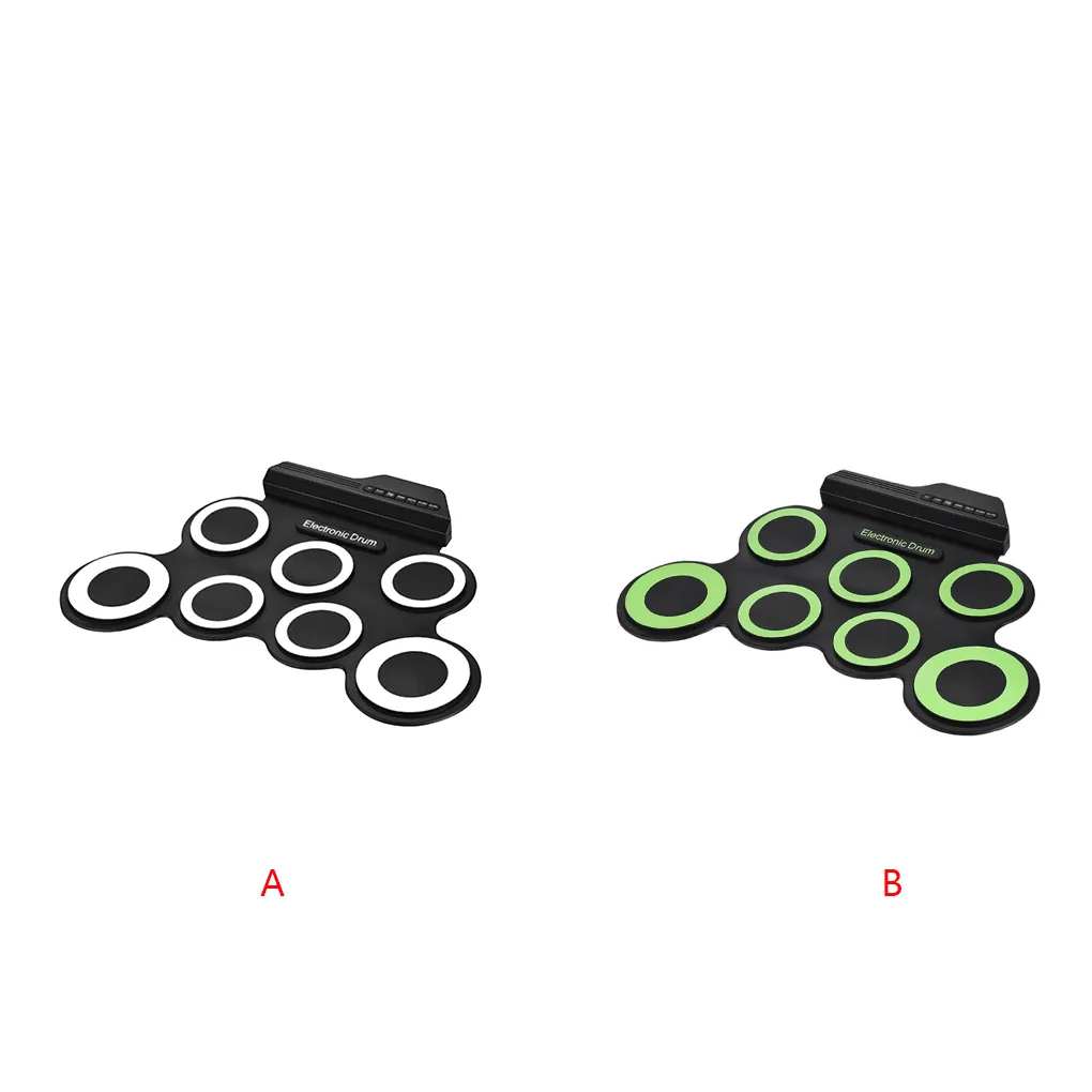

Electronic Drum Compact Portable Digital Electronic Roll up Drum Kit Silicon Drum Pad USB Powered