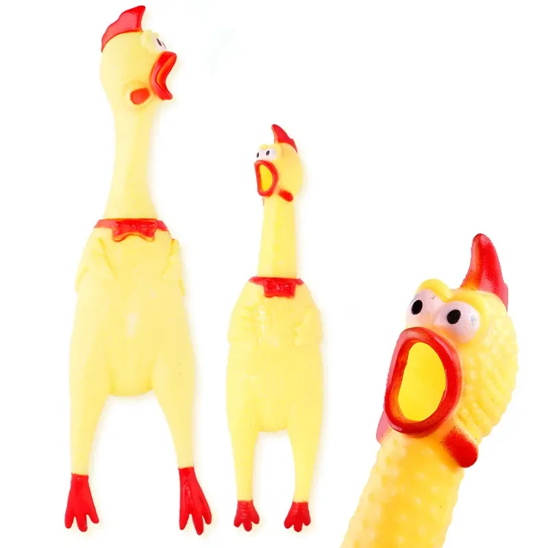 

pet dog interesting toys screaming chicken squeeze sound toy product shrilling decompression tool squeak vent chicken