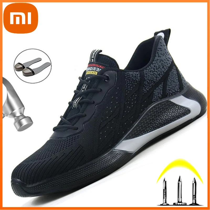 

XIAOMI Work Safety Shoes Men Sneakers Work Shoes Male Security Steel Toe Shoes Puncture-Proof Work Sneakers Safety Boots