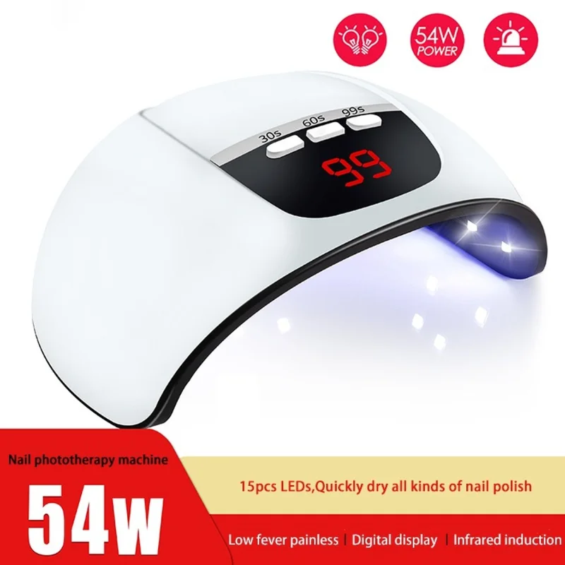 

54W LED Nail Lamp Nail Dryer Dual hand 33 PCS LED UV Lamp For Curing UV Gel Nail Polish With Motion Sensing Manicure Salon Tool