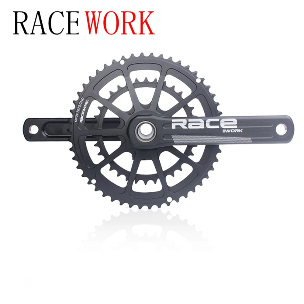 

RACEWORK шатун для дорожного велосипеда интегрированный полый двойной зубчатый диск 50-34t/52-36t/53-39t Кривошип 1/170/172/175 мм U