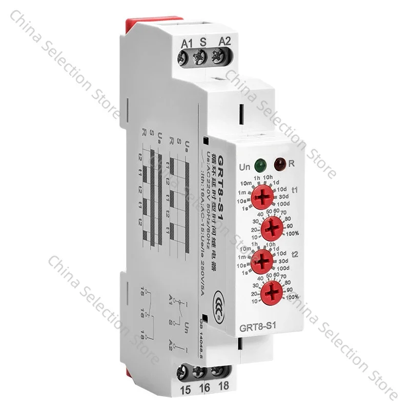 GRT8-S Бесконечное реле времени с двойным циклом и автоматической задержкой AC220V
