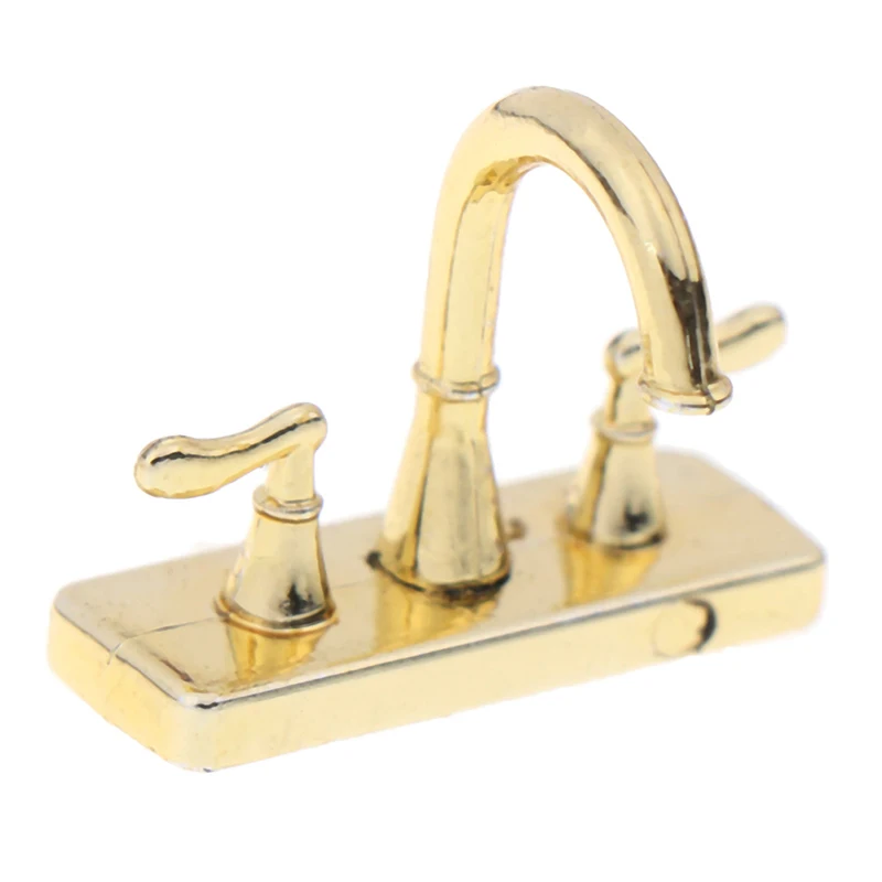 

1Pc 1:12 Alloy Bathtub Faucet Simulation Water Tap Model Furniture Toys for DollHouse Decoration Dollhouse Miniature Accessories