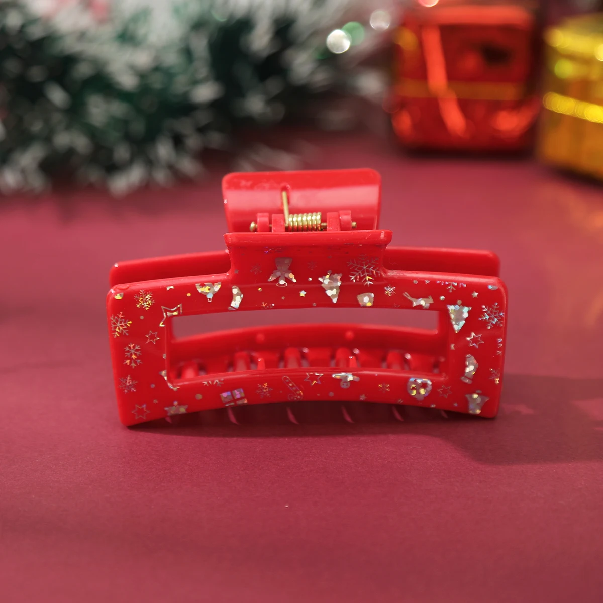 Пластиковые заколки для волос в Корейском стиле женщин и девочек Рождественская