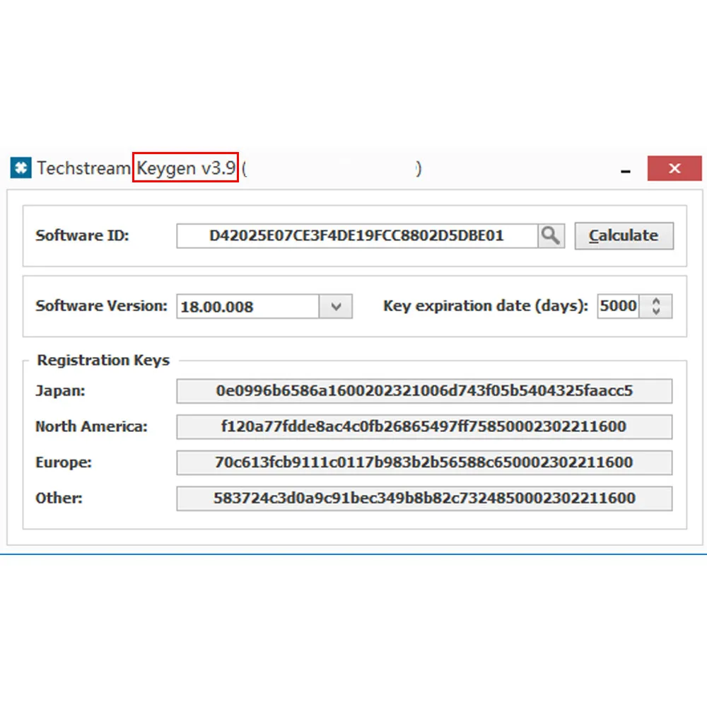 Фото PASSCODE V4.5/V4.6 для Techstream V18.00.008 и программное обеспечение для регистрации активации Techstream KEYGEN 3.9 для Toyota/Scion/Lexus №2
