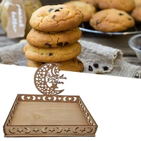 jewelry dish islamic muslim party decor eids mubarak moon star wooden ramadans decoration for home gifts food tray