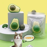 pet cat toy catnip ball rotating ball cat licking toy natural catnip wall stickup avocado style clean intestinal cleansing tone