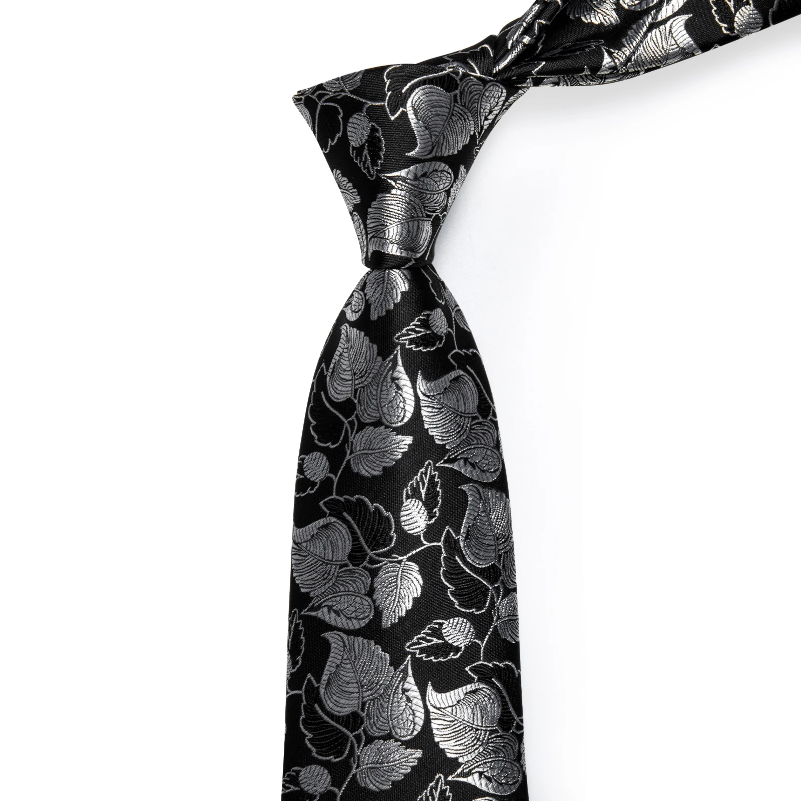 Уникальный дизайн, черный и серебристый цвет, мужской стиль, галстук, карманные Квадратные запонки для мужчин, искусственная кожа, роскошный шелк