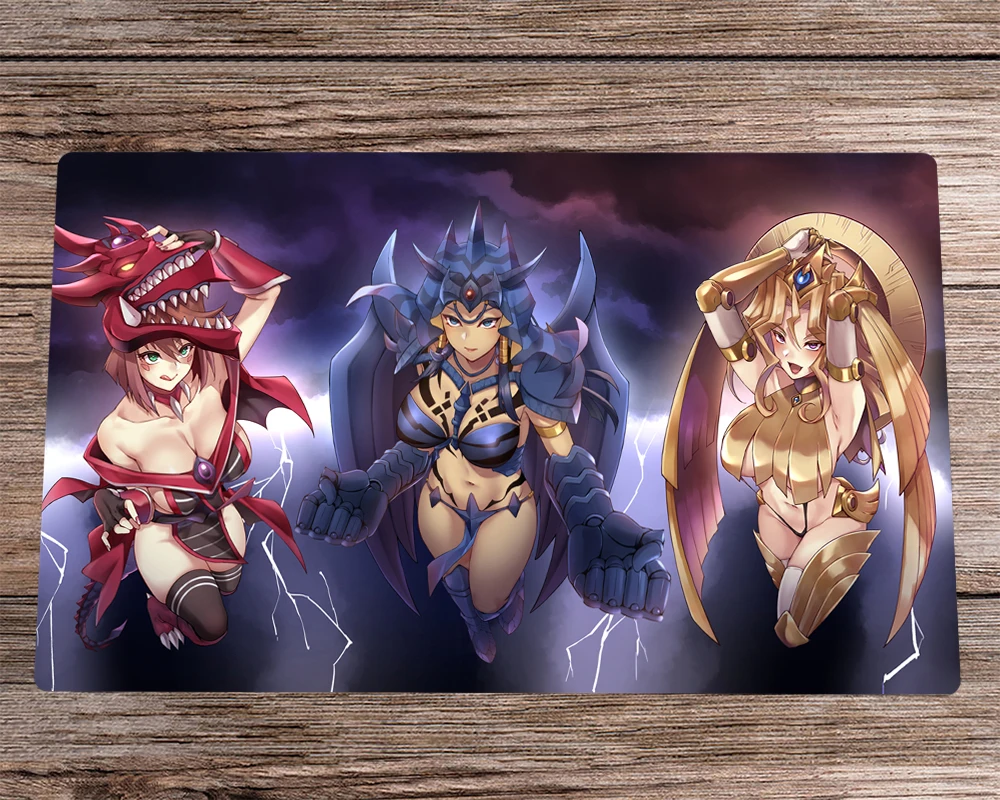 

YuGiOh Playmat Kujaku Mai Mazaki Anzu Card Game Mat CCG TCG Playmat Board Game Mat RubberDesk Pad & Free Bag Mousepad 60x35cm