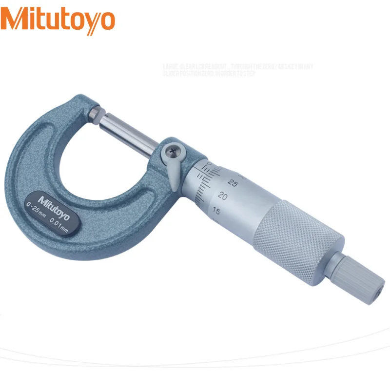 Mitutoyo Outside Micrometers 0-25mm/25-50mm/50-75mm/75-100mm/100-125mm/125-150mm/150-175mm/175-200mm Graduation 0.01mm