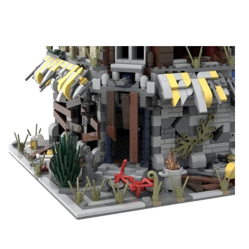 Фото Пятно MOC- 133707   2177 шт., городская уличная сцена, сборка мелких частиц, строительные блоки, образовательная игрушка, модель, подарочный набор, о имя №4
