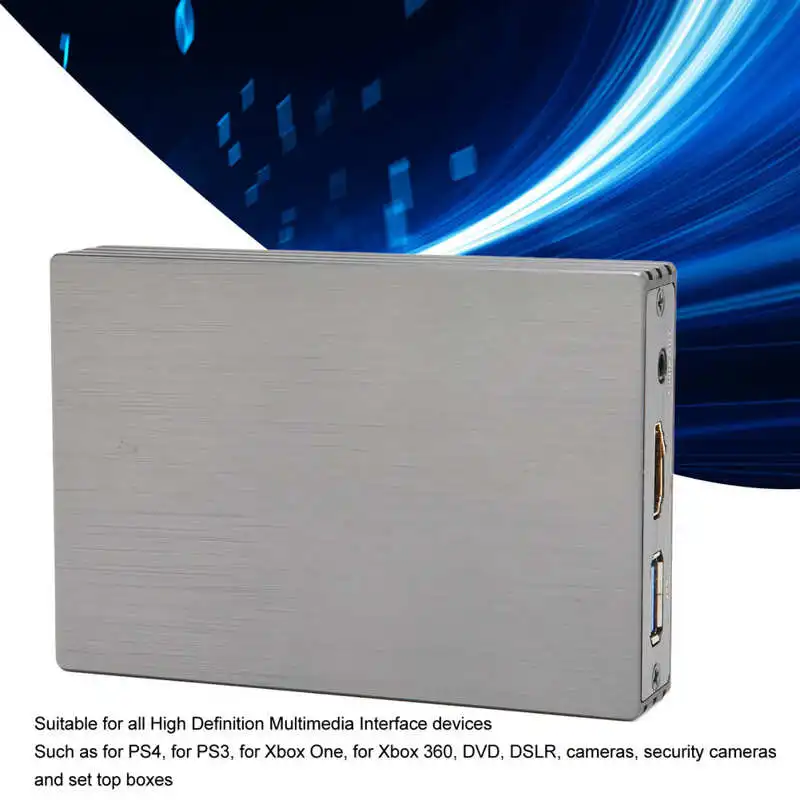 Карта захвата звука и видео 4K мультимедийный интерфейс высокой четкости USB 3 0