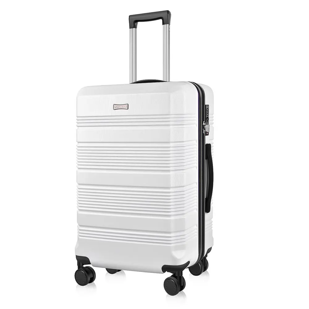 Hardside Luggage 28 Inch - Hard Shell Suitcase with Spinner Wheels Built-In TSA Lock, Checked Carry On Luggage for Airplane- Whi