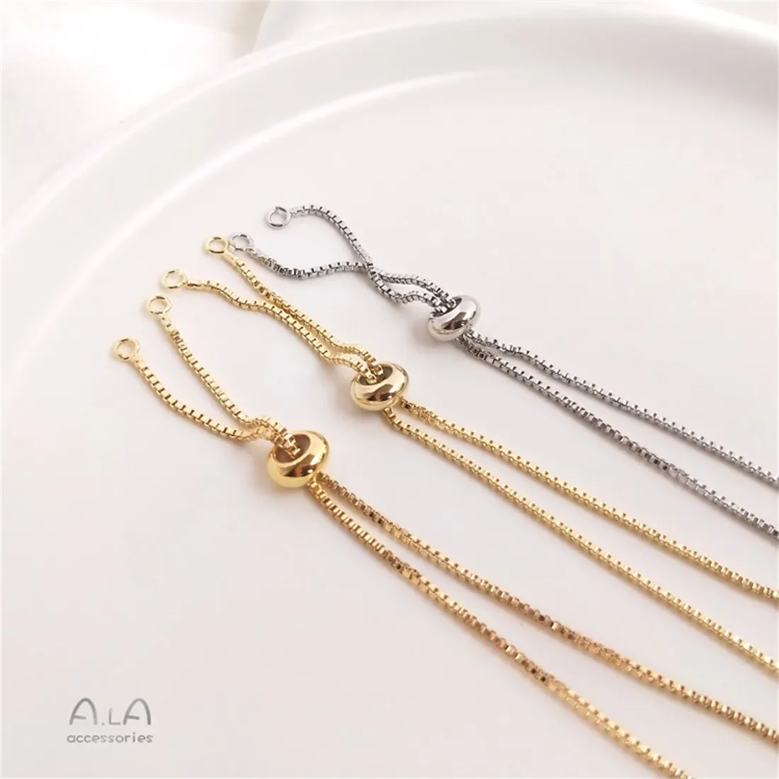 Браслет в золотой коробке 14K18K корейское издание с регулируемыми силиконовыми