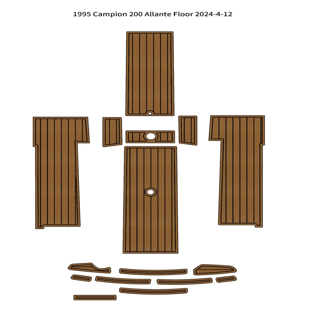 1995 Campion 200 Allante Pad Boat EVA Foam Teak Deck Напольный коврик SeaDek MarineMat Gatorstep Style Самоклеящийся