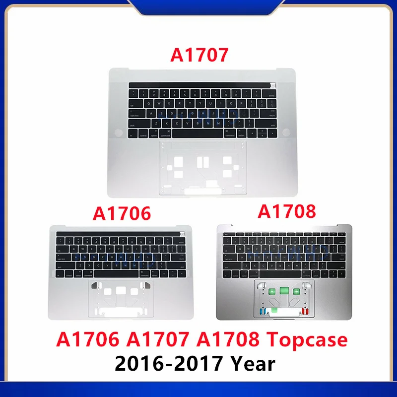 

A1707 A1706 A1708 13.3" PalmRest Top Case For MacBook Pro Retina15" A1707 Topcase US UK FR SP Keyboard touchbar Backlit Replace