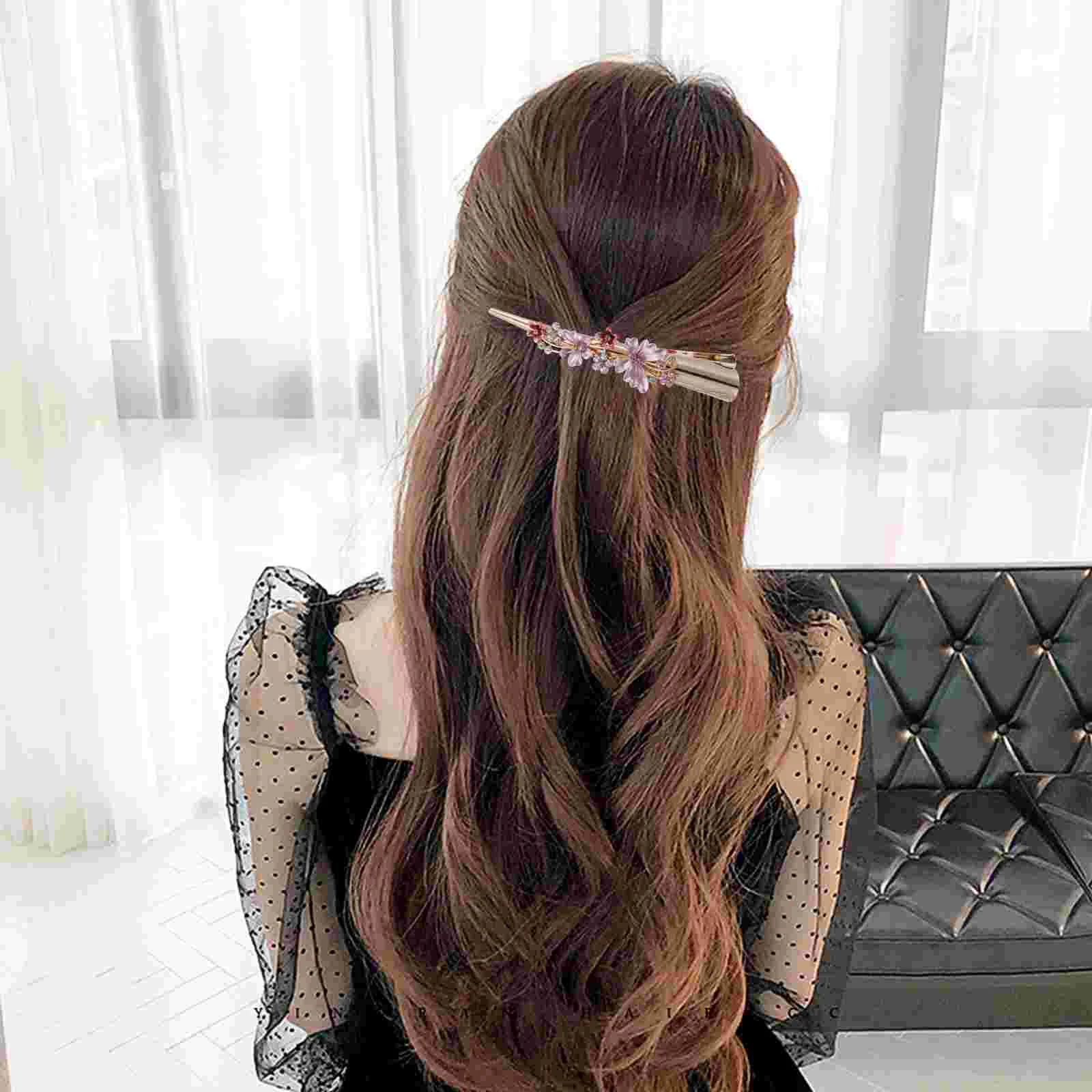 Большой зажим для волос аксессуары заколки женские металлические винтажные