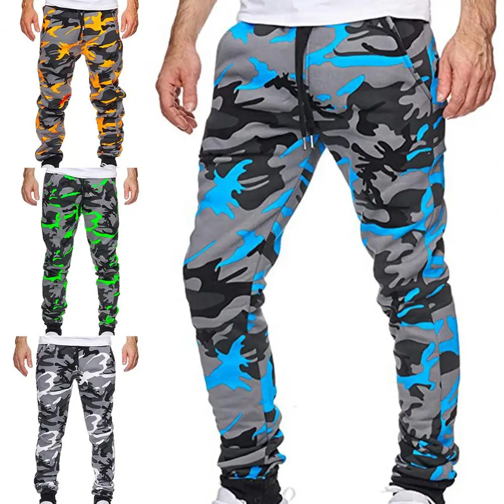 

Colorful Cool Drawstring Discolored Male Trousers Sports Men Pants Jogger for Going Out