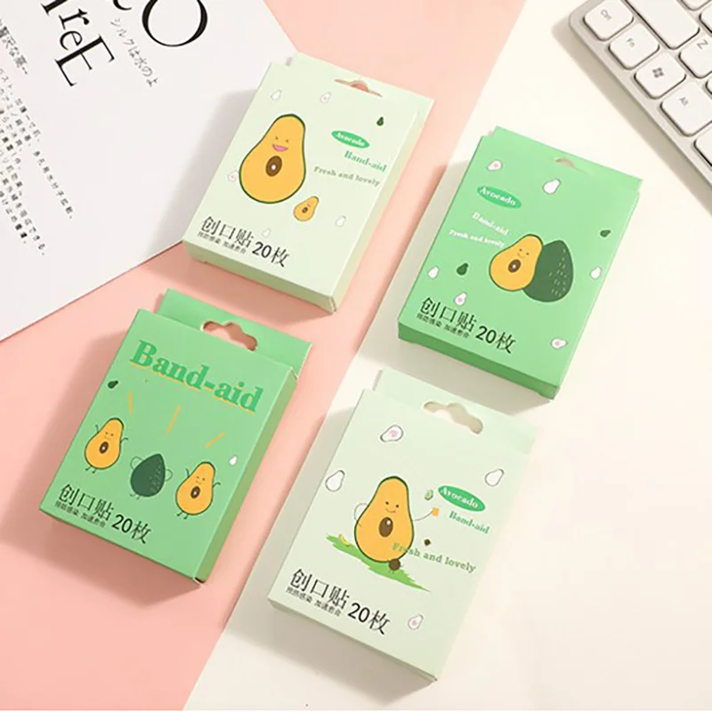 

20pcs Hemostasis Adhesive Bandages Portable Cute Cartoon First Aid Emergency Kit Wound Plaster for Kids Children School Band Aid