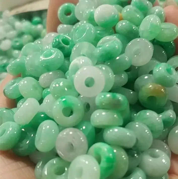 

10pc Natural Emerald 9mm Beads Diy Bracelet Green Jade Bangle Charm Jewellery Accessories Amulet Gifts Women Men