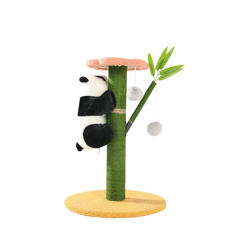 Когтеточка для кошек маленькая скалолазания панда Бамбуковая сизаль игрушка