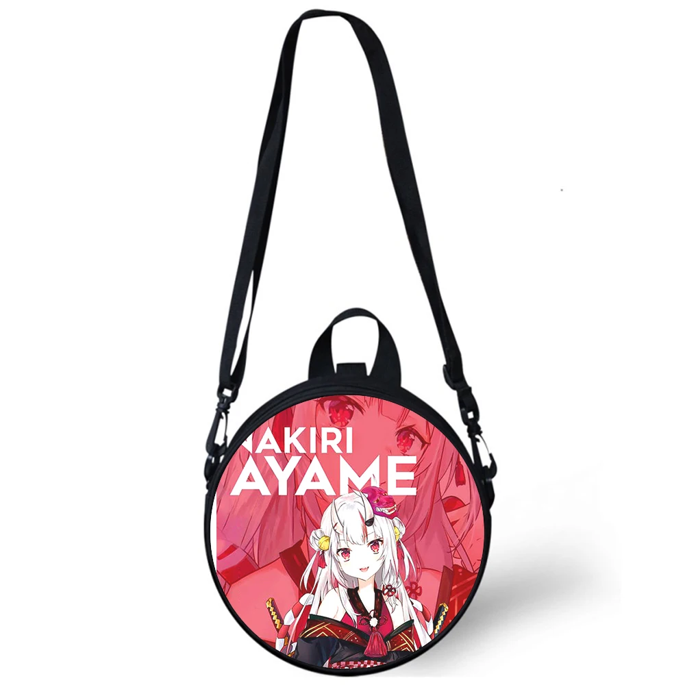 Nakiri Ayame hololive girl Child kindergarten Bag Print Crossbody Shoulder Bags For School Women Mini Round Bagpacks Rugtas Bag