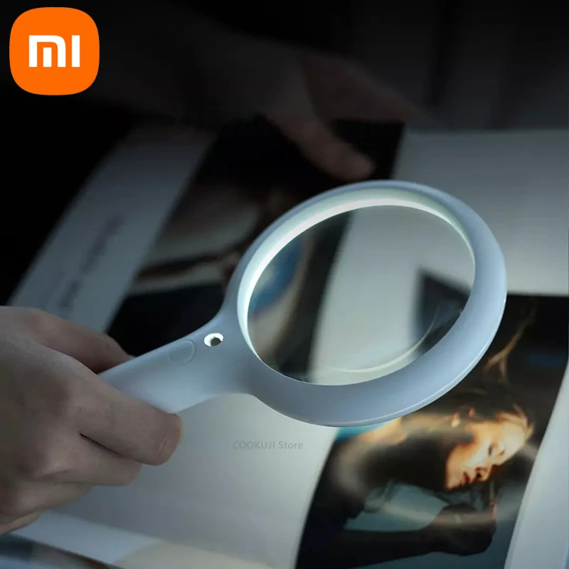 

Xioami Lighted Magnifying Glass-3X Hand Held Large Reading Magnifying Glasses with 45LED Illuminated Light for Seniors, Repair