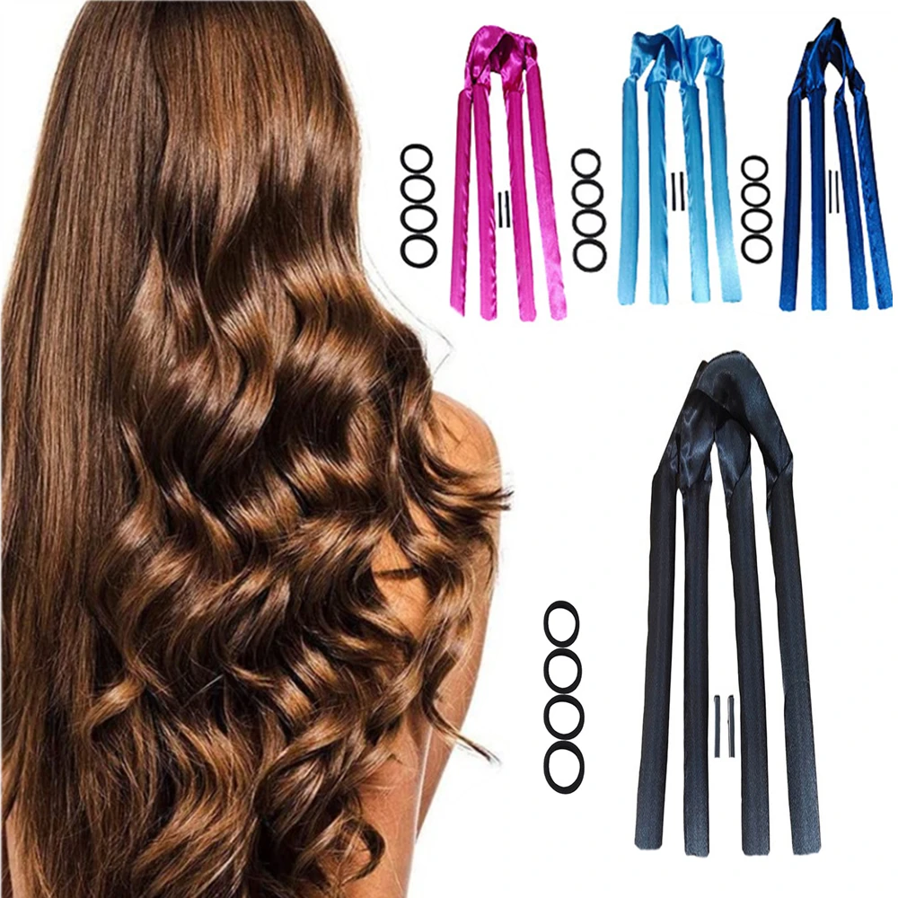 

Heatless Curling Rod Headband Lazy Hair Curler No Heat Hair Rollers Silk Ribbon Curls Sleeping Wave Formers Hair Styling Tools